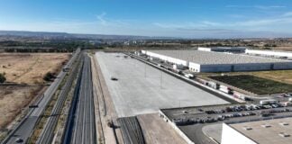 Vista aérea del Puerto Seco Guadalajara-Marchamalo, promovido y gestionado por Puerto de Tarragona.
