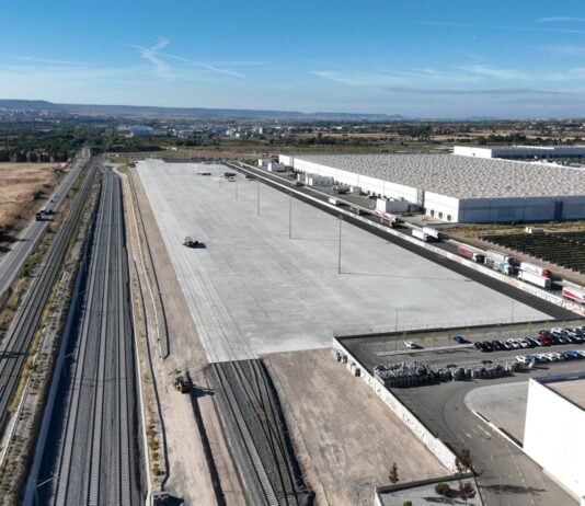 Vista aérea del Puerto Seco Guadalajara-Marchamalo, promovido y gestionado por Puerto de Tarragona.