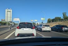 Ejemplo de tráfico intenso en la A-2. (Foto: La Crónic@)