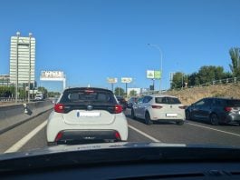 Ejemplo de tráfico intenso en la A-2. (Foto: La Crónic@)