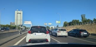 Ejemplo de tráfico intenso en la A-2. (Foto: La Crónic@)
