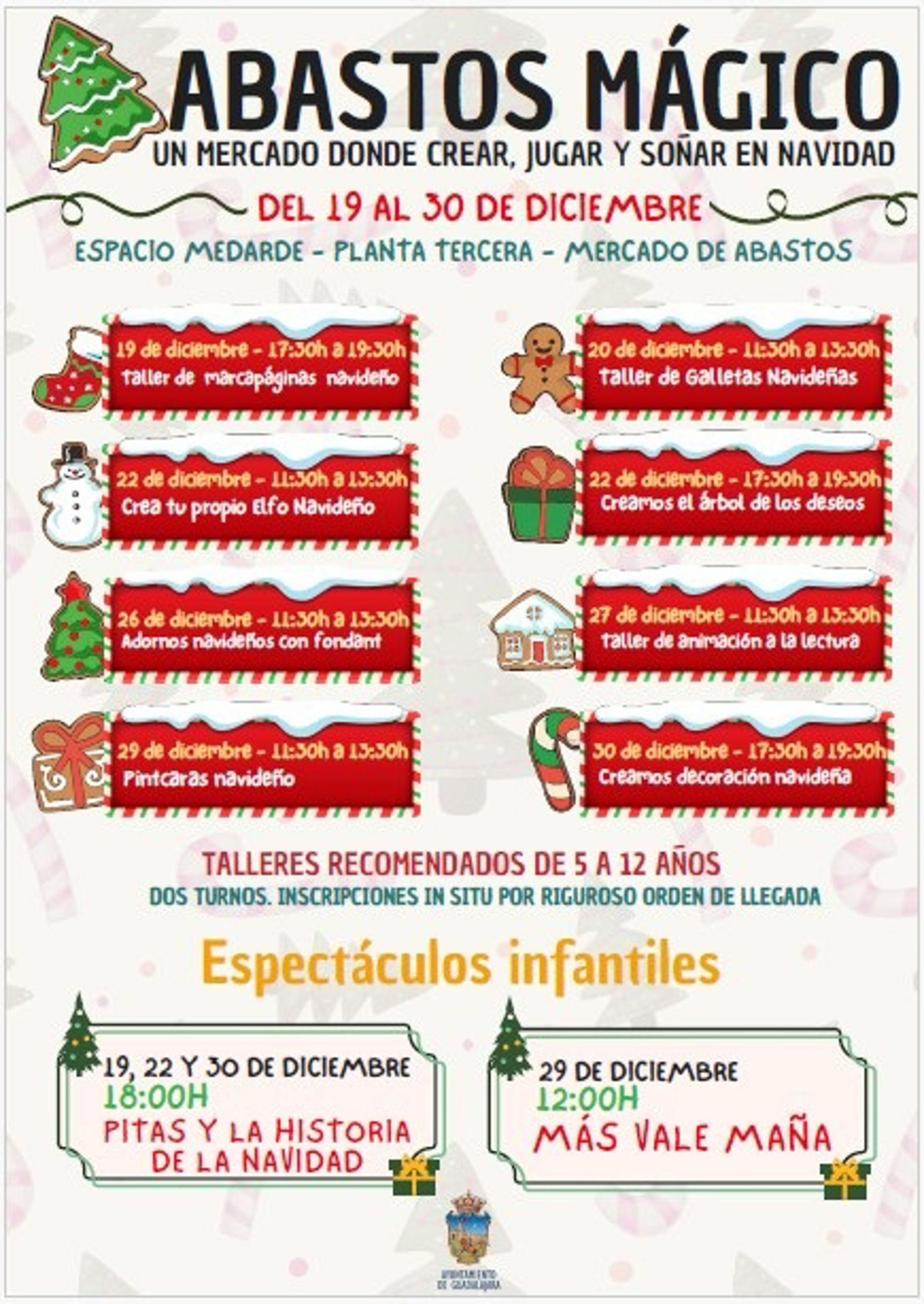 18/12/2025 Cartel de la programación navideña 'Abastos Mágico'. POLITICA CASTILLA-LA MANCHA ESPAÑA EUROPA GUADALAJARA AUTONOMÍAS AYUNTAMIENTO