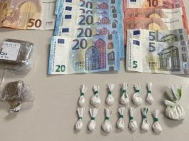 Droga y dinero incautados a un sujeto en Virgen de la Soledad el 9 de diciembre de 2025 por la Policía Nacional.