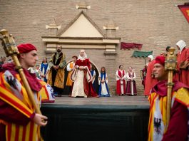 Recreación de la entrada de los Reyes Católicos en Borja.