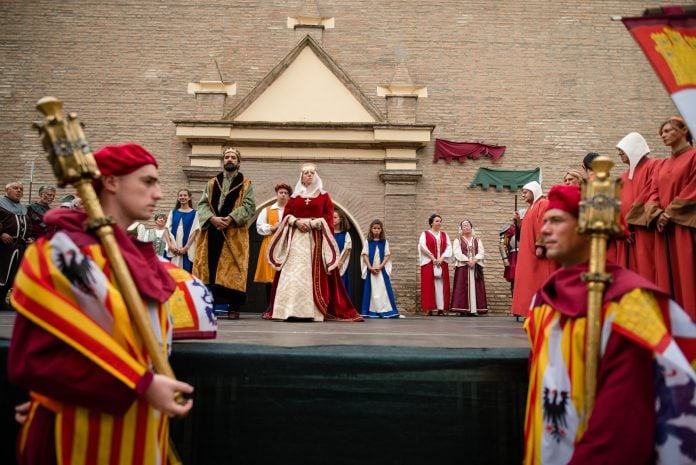 Recreación de la entrada de los Reyes Católicos en Borja.