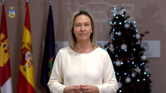 Ana Guarinos, durante la grabación de su mensaje de fin de año 2025.