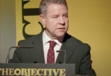 Page, en el acto de The Objective.