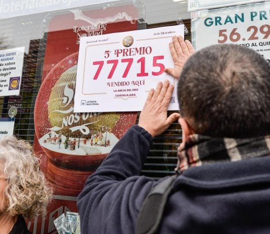 El número del quinto premio que ha caído en el populoso barrio de Manantiales, en Guadalajara. (Foto: EP)