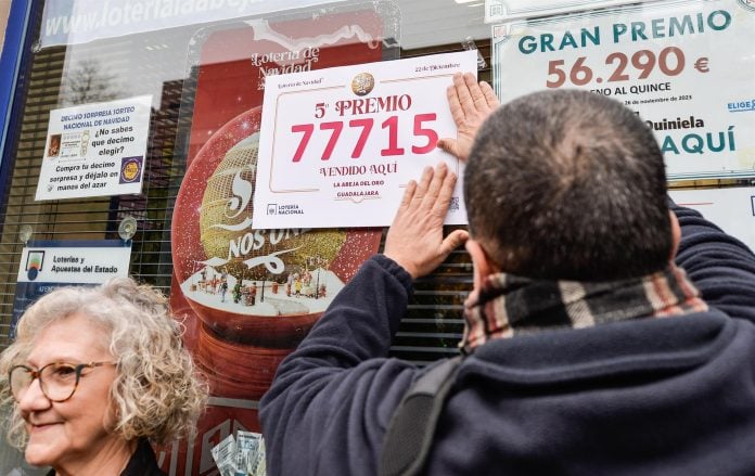 El número del quinto premio que ha caído en el populoso barrio de Manantiales, en Guadalajara. (Foto: EP)