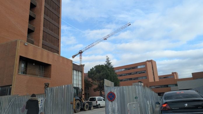 Las obras en el Hospital de Guadalajara continúan. La imagen es de noviembre de 2025. (Foto: La Crónic@)