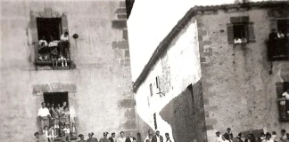 Capea en Atienza en los años 60 del siglo XX.