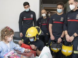 Bomberos en el Hospital el 5 de enero de 2026