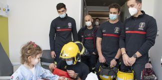 Bomberos en el Hospital el 5 de enero de 2026