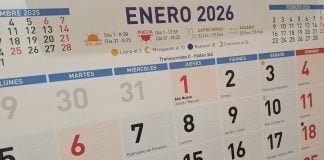 Calendario de 2026. (Foto: La Crónic@)