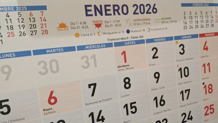 Calendario de 2026. (Foto: La Crónic@)