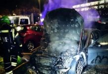 Coche incendiado enero 2026 Guadalajara bomberos