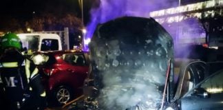 Coche incendiado enero 2026 Guadalajara bomberos
