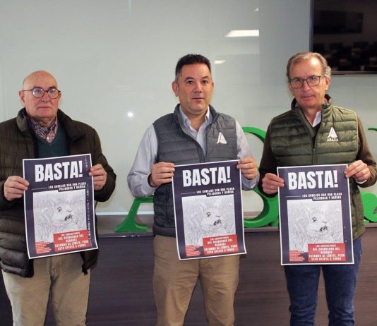 El presidente de APAG Asaja Guadalajara, Juan José Laso, y el presidente de Asaja Madrid, Francisco José García, han comparecido en rueda de prensa.