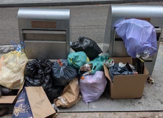 Contenedores de basura el 20 de diciembre de 2025 en Guadalajara. (Foto: La Crónic@)