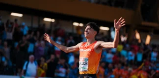 Migallón, en el momento de ganar su medalla de bronce en el último europeo.