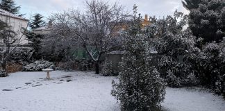Nieve en los alrededores de Guadalajara. La capital está completamente despejada. (Foto: La Crónic@)