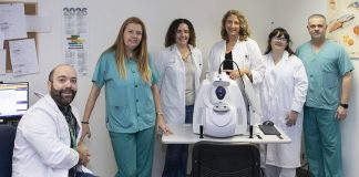 Profesionales de Oftalmologia en el Hospital de Guadalajara.