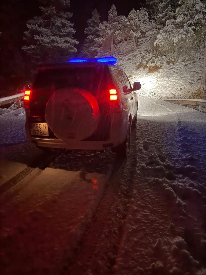 La carretera estaba muy complicada entre Peralejos y Beteta. (Foto: GC)
