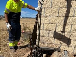 Trabajos en el suministro de agua de Atienza.