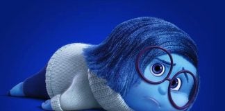 Tristeza, el personaje de Pixar, era apropiadamente azul.