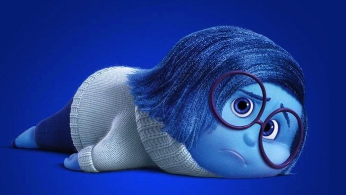 Tristeza, el personaje de Pixar, era apropiadamente azul.