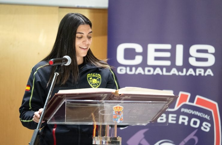 Primera mujer bombero de Guadalajara.