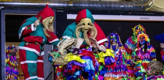 La botarga de Cabanillas participó también en el inicio del Carnaval de Guadalajara.