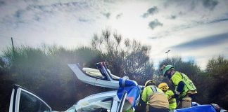 Accidente en la A-2.