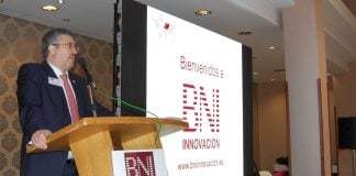 Alfonso Guijarro, en uno de los actos de BNI Guadalajara.