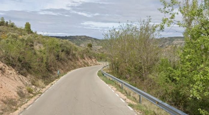 La GU-934 en Balconete, en su estado actual.