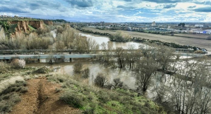 Crecida en el río Henares en febrero de 2026.