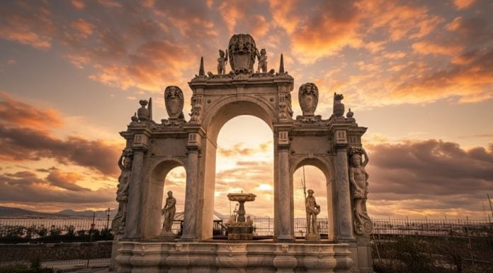 De Nápoles a Napoli, un viaje que debes hacer ya Fontana del Gigante, en Nápoles. (Foto: La Crónica / IA Google)