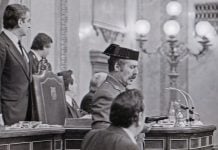 Page habla sobre la muerte de Tejero Tejero en el Congreso el 23 de febrero de 1981, en una fotografía de Europa Press.