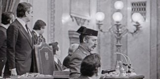 Tejero en el Congreso el 23 de febrero de 1981, en una fotografía de Europa Press.