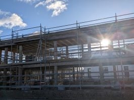 Vivienda en construcción en Cabanillas del Campo en febrero de 2026. (Foto: La Crónic@)