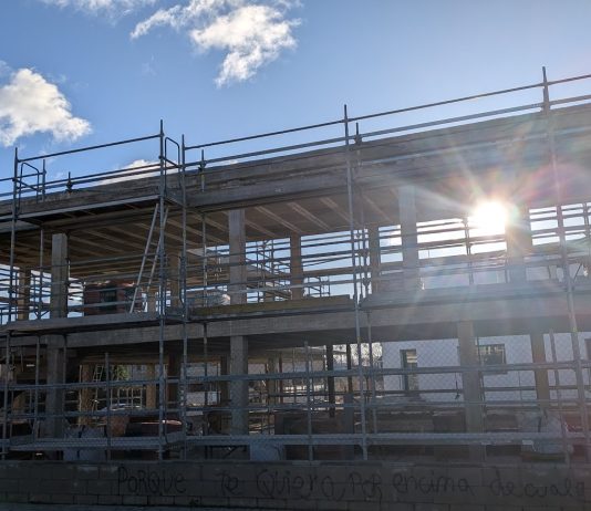 Vivienda en construcción en Cabanillas del Campo en febrero de 2026. (Foto: La Crónic@)