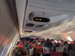 Interior de un avión de línea regular. (Foto: La Crónic@)