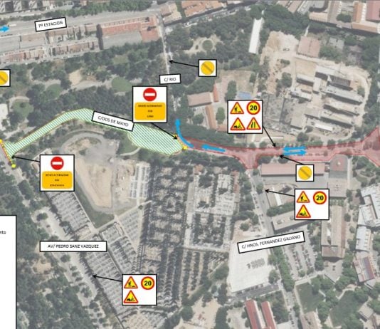 Croquis facilitado por el Ayuntamiento con los cambios que acarrean las obras de la calle Dos de Mayo.