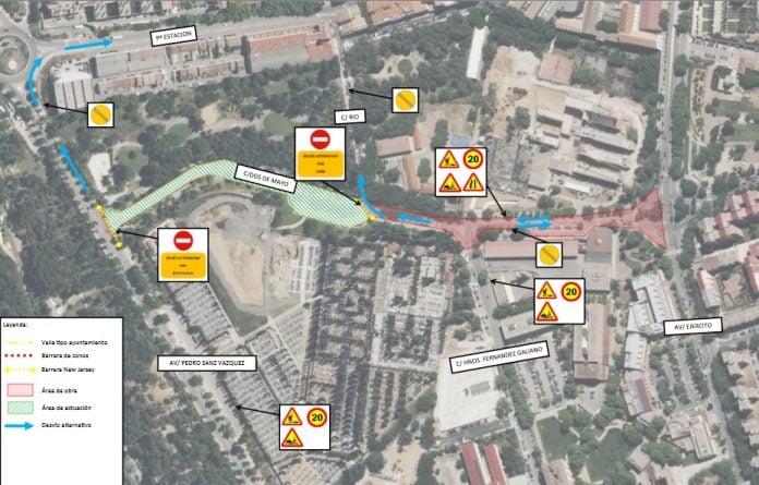 Croquis facilitado por el Ayuntamiento con los cambios que acarrean las obras de la calle Dos de Mayo.