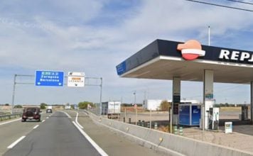Gasolinera de Repsol en la A-2 a la altura de Ledanca. (Foto: Google Maps)