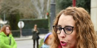 Sara Simón, en los minutos previos a la manifestación del 8M en Guadalajara.