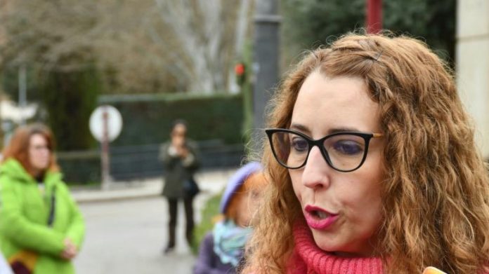 Sara Simón, en los minutos previos a la manifestación del 8M en Guadalajara.