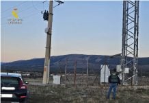 Uno de los repetidores de Movistar que han sido robados recientemente en el centro de España.