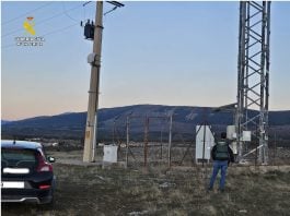 Uno de los repetidores de Movistar que han sido robados recientemente en el centro de España.