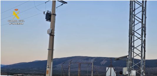 Uno de los repetidores de Movistar que han sido robados recientemente en el centro de España.